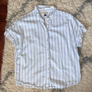 blue & white striped button down beach shirt :)